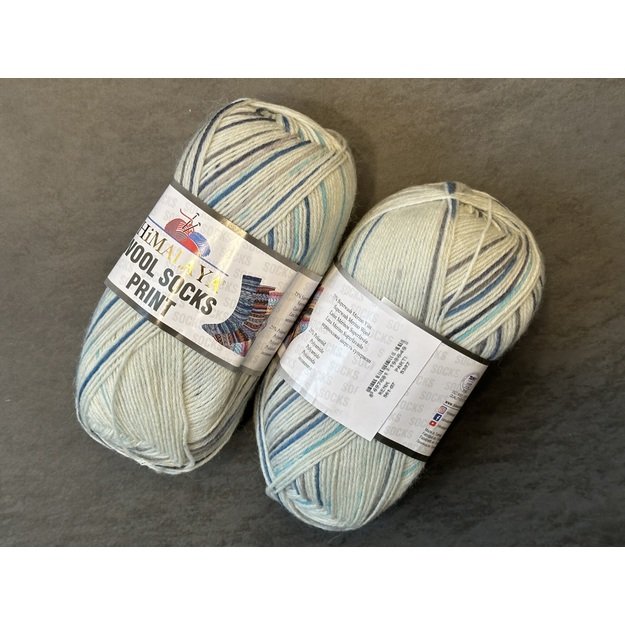 HIMALAYA WOOL SOCKS PRINT- 75% superwash merino, 25% polyamide, 100gr/ 400m, Nr S-61-07