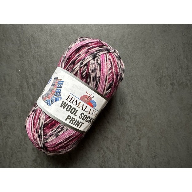 HIMALAYA WOOL SOCKS PRINT- 75% superwash merino, 25% polyamide, 100gr/ 400m, Nr S-27-03