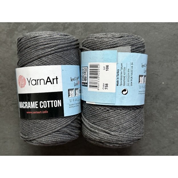 MACRAME COTTON YarnArt- 80% cotton, 20% polyester, 250gr/ 225m, Nr 758