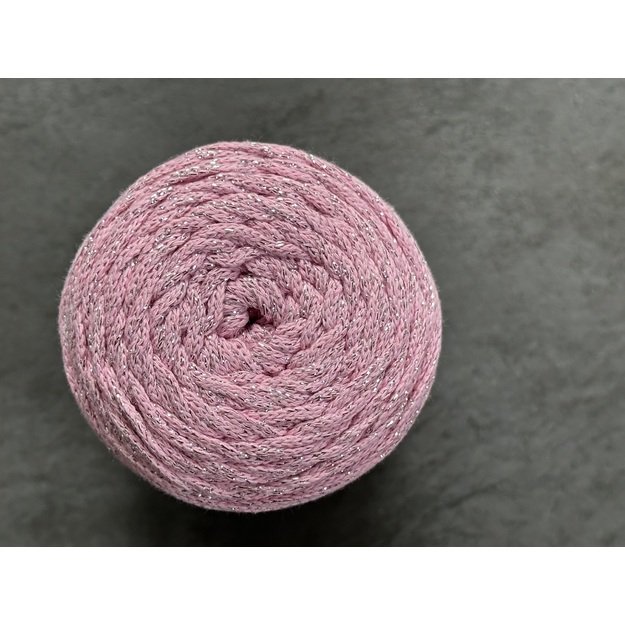 MACRAME COTTON LUREX Yarn Art- 75% cotton, 13% polyester, 12% metalic polyester, 250gr/ 205m. Nr 732