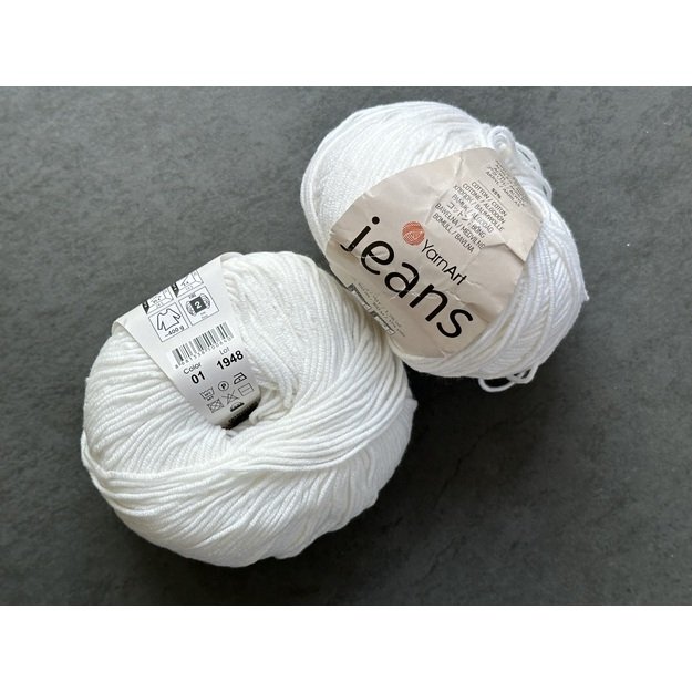 JEANS YarnArt- 55% cotton, 45% PAC, 50gr/ 160m, Nr 01