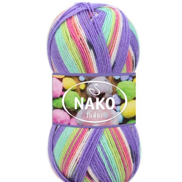 BOHO Nako- 75% wool, 25% polyamid, 100gr/ 400m, Nr 81927