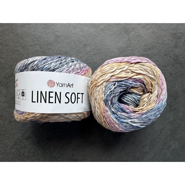 LINEN SOFT YarnArt- 30% Linen, 36% viscose, 34% cotton, 100gr/ 272m, Nr 7404