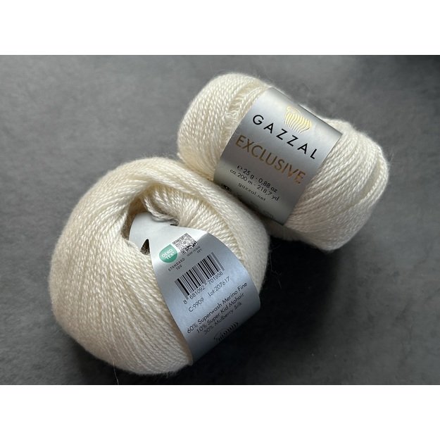 EXCLUSIVE Gazzal- 60% superwash merino fine, 10% super kid mohair, 30% mulberry silk, 25gr/ 200m, Nr 9909