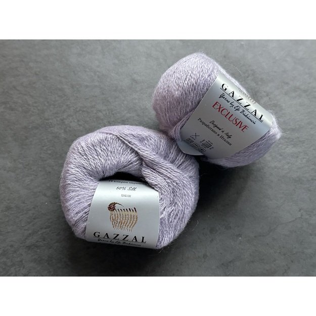 EXCLUSIVE Gazzal- 40% 19Mic merino, 10% kid mohair, 50% mulberry silk, 25gr/ 190m, Nr 9907