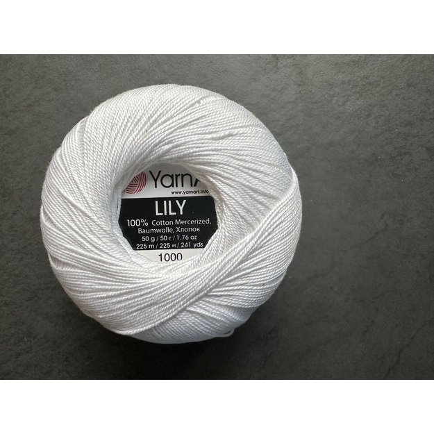 LILY- 100% Cotton Mercerized, 50gr/ 225m, Nr 1000