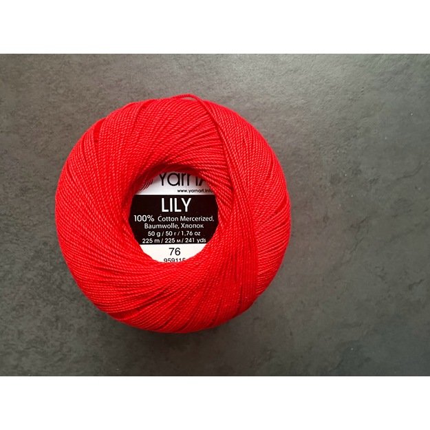 LILY- 100% Cotton Mercerized, 50gr/ 225m, Nr 0076