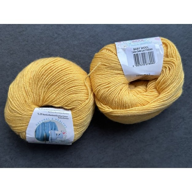 BABY WOOL Alize- 40% Wool, 40% Acrylic, 20% Bamboo, 50gr/ 175m, Nr 548