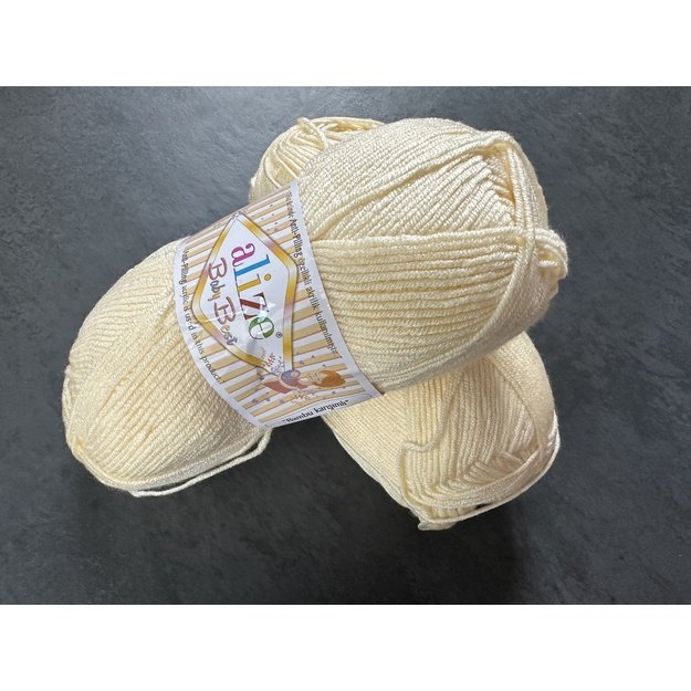 BABY BEST Alize- 90% Acrylic Anti- Pilling, 10% Bamboo, 100gr/ 240m, Nr 01