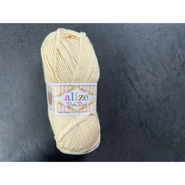 BABY BEST Alize- 90% Acrylic Anti- Pilling, 10% Bamboo, 100gr/ 240m, Nr 01