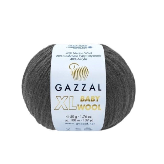 BABY WOOL XL Gazzal - 40% Acrylic,  20% Cashmere PA , 40% Lana Merino, 50 gr/ 100m, Nr 803