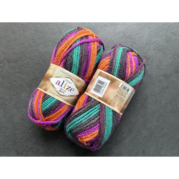 SUPERLANA MAXI BATIK Alize- 25% Wool , 75% Acrylic- 100 gr / 100 m, Nr 8025