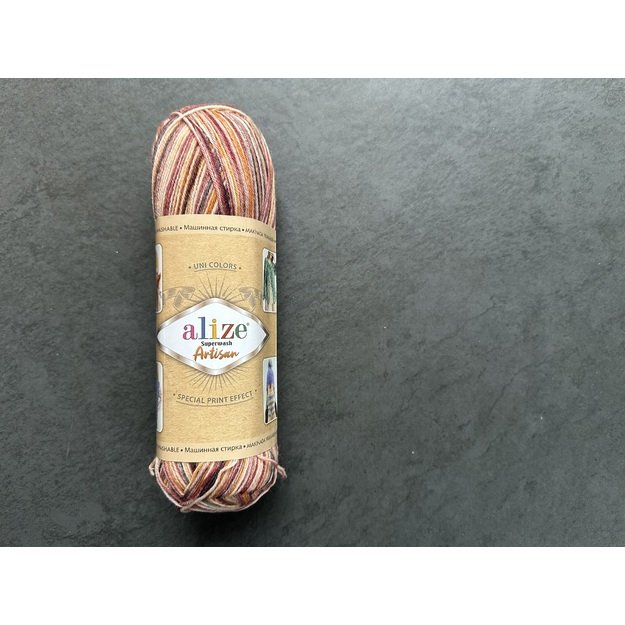 ARTISAN Superwash Alize- 75% SW Wool, 25% Polyamide, 100gr/ 420m, Nr 9015