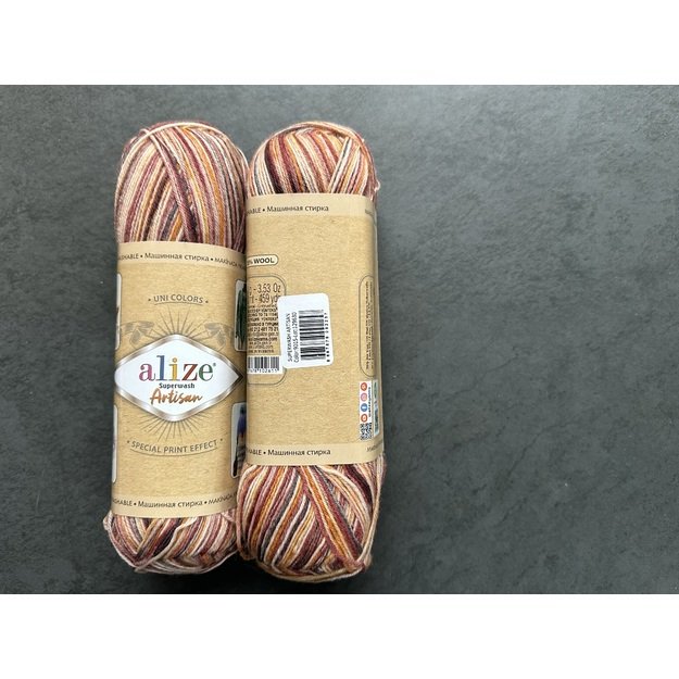 ARTISAN Superwash Alize- 75% SW Wool, 25% Polyamide, 100gr/ 420m, Nr 9015