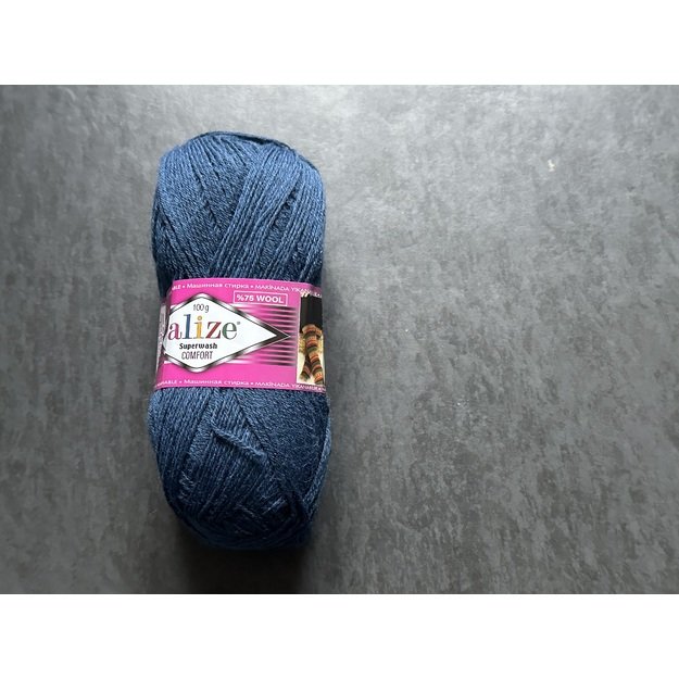 SUPERWASH COMFORT Socks Alize-75% SW Wool, 25% Polyamide, 100gr/ 420m, Nr 846