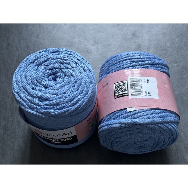 MACRAME Cord 5mm- 60% Cotton, 40% Viscose&Polyester, 500 gr/ 85 m, Nr 786