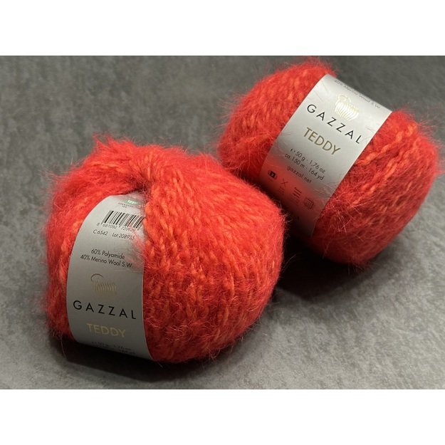 TEDDY Gazzal- 60% Polyamide, 40% Merino wool, 50gr/ 150m, Nr 6542