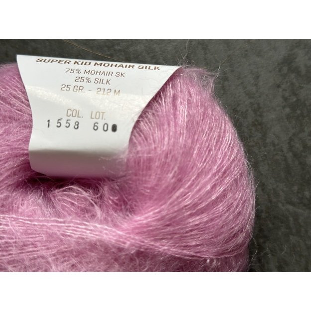 POKER Super kid mohair silk- 75% mohair sk, 25% silk, 25gr/ 212m, Nr 1558