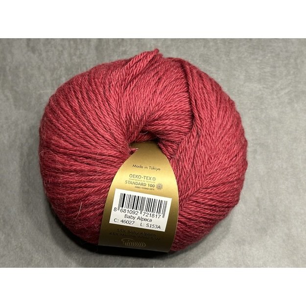 BABY ALPACA Gazzal- 45% Superwash Merino fine, 55% Baby alpaca, 50gr/ 160, Nr 46027