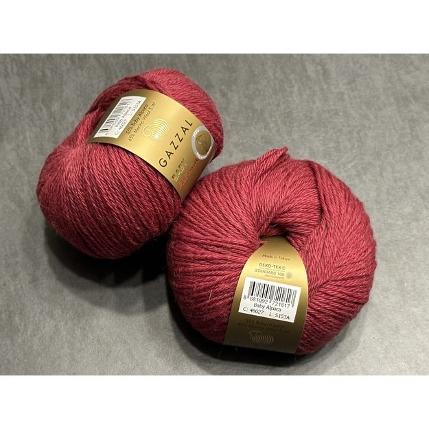 BABY ALPACA Gazzal- 45% Superwash Merino fine, 55% Baby alpaca, 50gr/ 160, Nr 46027