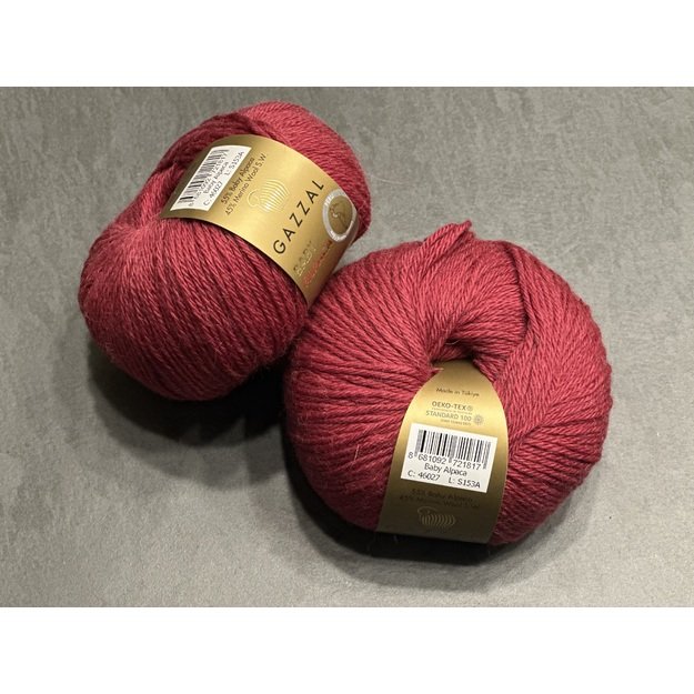 BABY ALPACA Gazzal- 45% Superwash Merino fine, 55% Baby alpaca, 50gr/ 160, Nr 46027