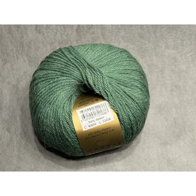 BABY ALPACA Gazzal- 45% Superwash Merino fine, 55% Baby alpaca, 50gr/ 160, Nr 46034