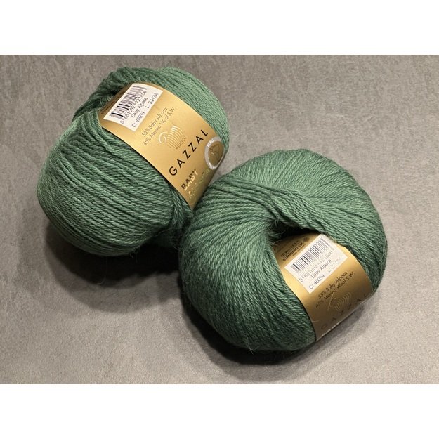BABY ALPACA Gazzal- 45% Superwash Merino fine, 55% Baby alpaca, 50gr/ 160, Nr 46034