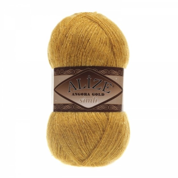 Angora Gold SIMLI Alize- 75% Acrylic, 20% Wool, 5% Metallic, 100 gr/ 500m. Nr 02
