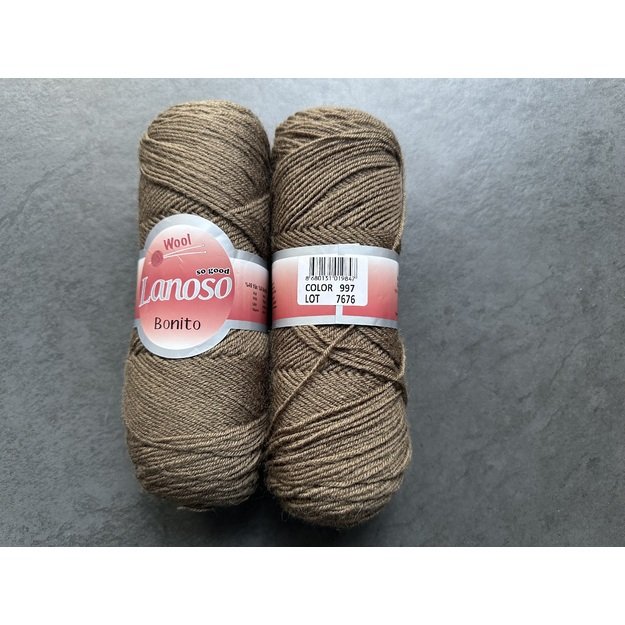 BONITO lanoso- 49% wool, 51% acrylic, 100gr/ 300m, Nr 997 1