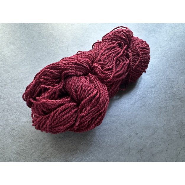 Natūrali 100% avies vilna, 100gr/ 210m, bordo 1
