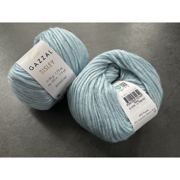 SISLEY - 58% Australian merino wool, 42% viscose, 50 g / 105 m, No. 5719