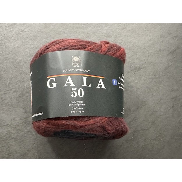 GALA-50-  80% wool, 20% polyamide, 50 gr/125 m, Nr 108/111-rose bordo 3