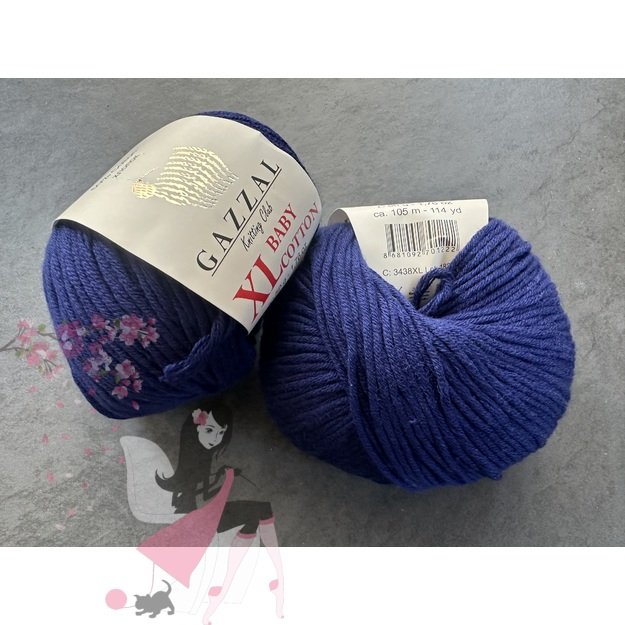 BABY COTTON XL Gazzal- 50% Cotton (medvilnė), 50% Acrylic (akrilas), 50 gr / 105 m, Nr 3438 2
