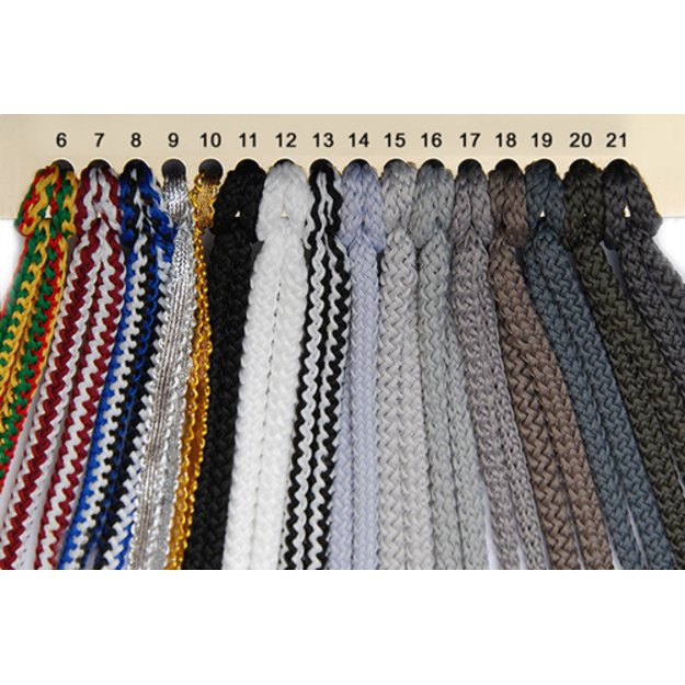 Cord, knitted, polyester, with filling, 5.5-6.0 mm - No. 17
