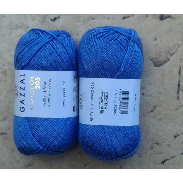 BABY COTTON 205 Gazzal- 50% cotton, 50% acrylic, 50 gr/ 205m, Nr 512