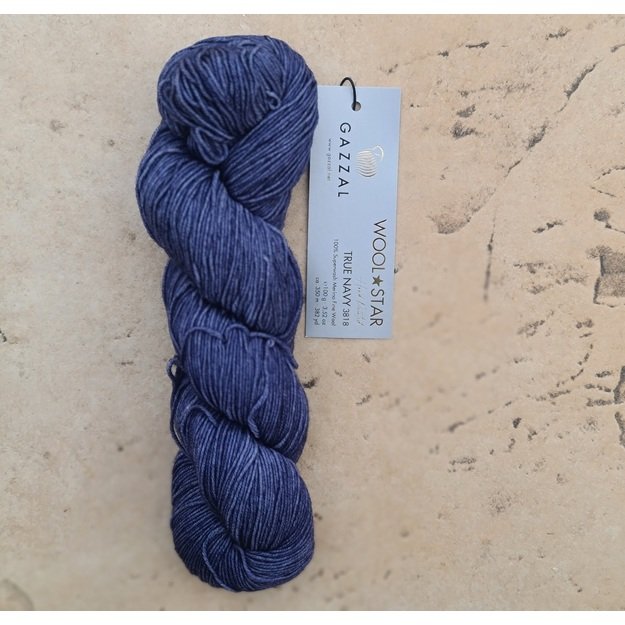 WOOL STAR Gazzal- 100% Superwash Merino Fine Wool, 100 gr/ 350m, Nr 3818