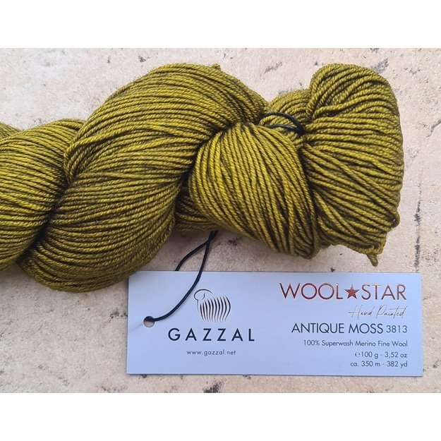 WOOL STAR Gazzal- 100% Superwash Merino Fine Wool, 100 gr/ 350m, Nr 3813